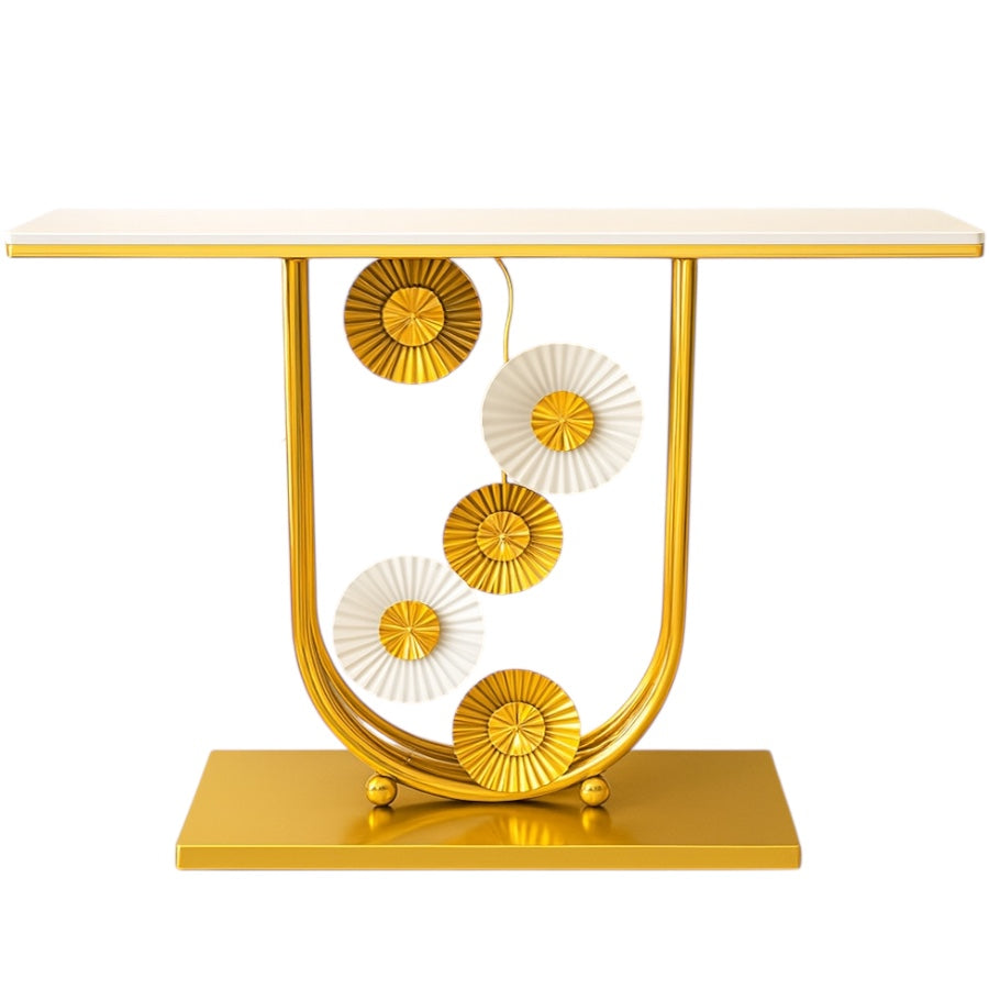Consola con  Flores Doradas
