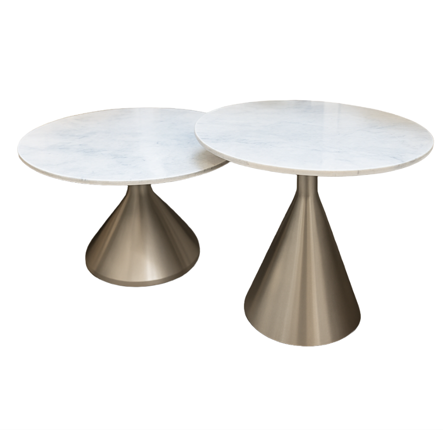 Mesa de Centro Nido Pedestal Cónico Metálico