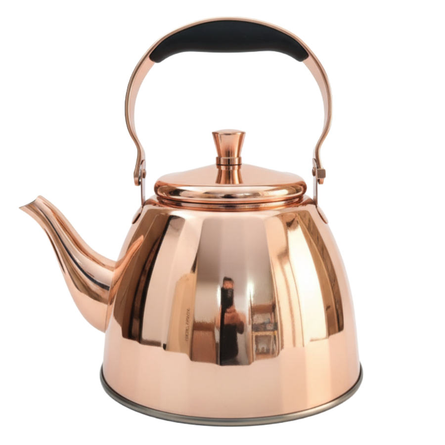 Tetera Metálica Oro Rosa