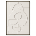 Cuadro Relieve Geométrico Blanco