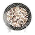 Plato Decorativo con Diseño de Mosaico Floral