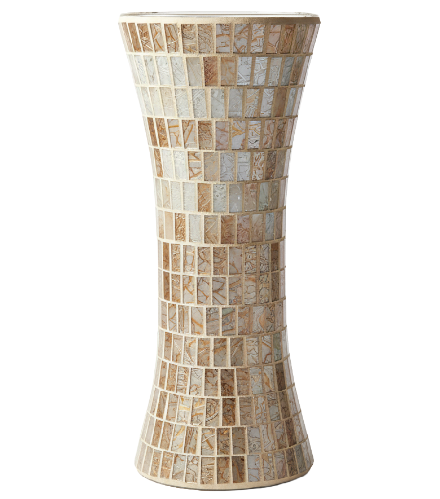 Jarrón de Mosaico Forma de Reloj de Arena