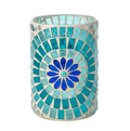 Portavelas de Mosaico Turquesa