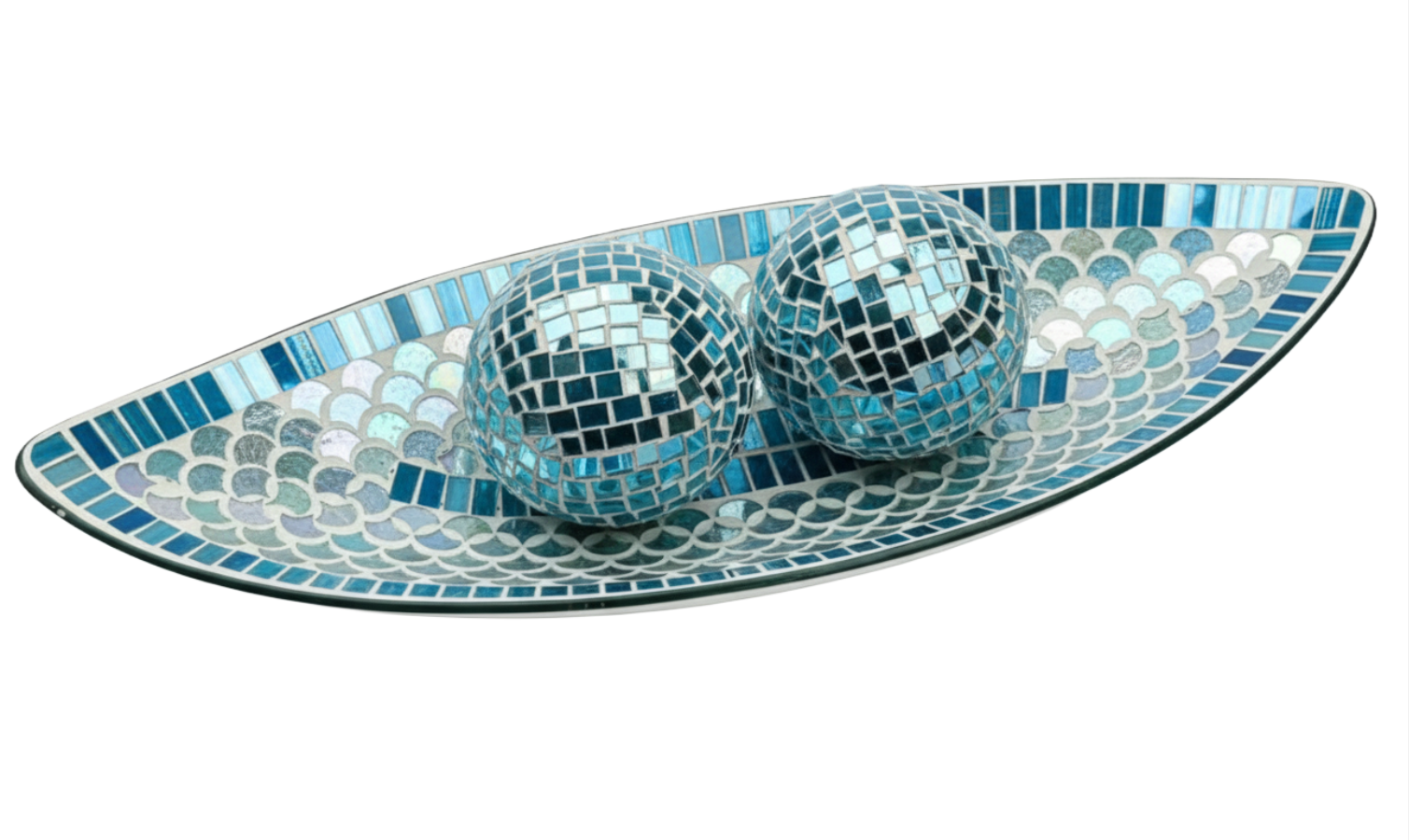 Centro de Mesa de Mosaico Turquesa