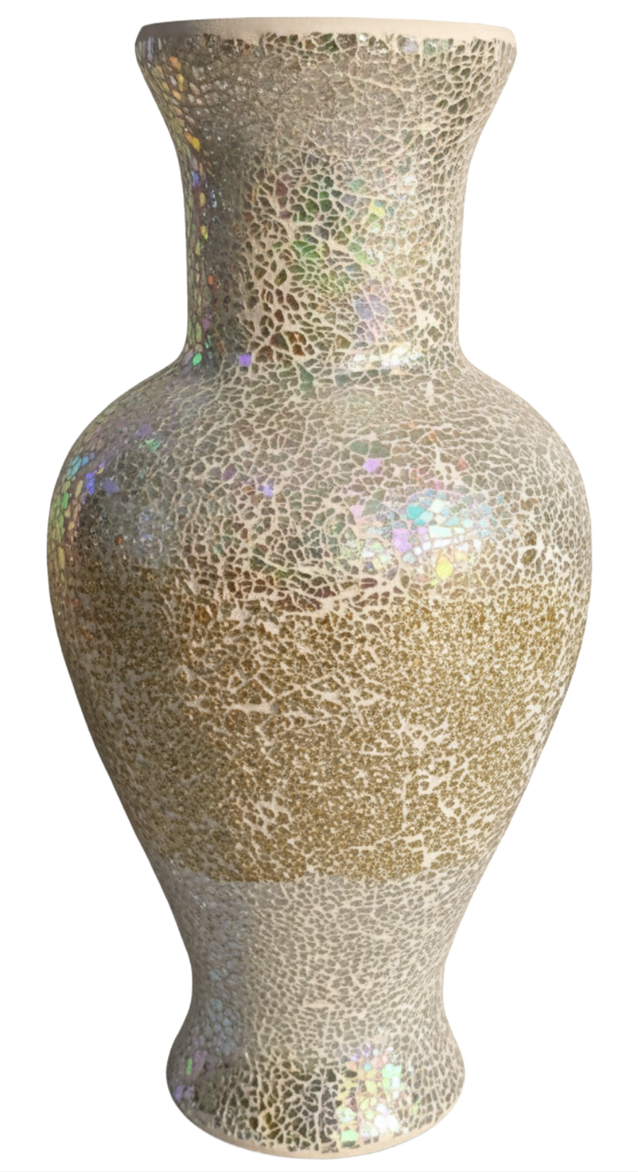 Jarrón de Mosaico de Cuello Corto