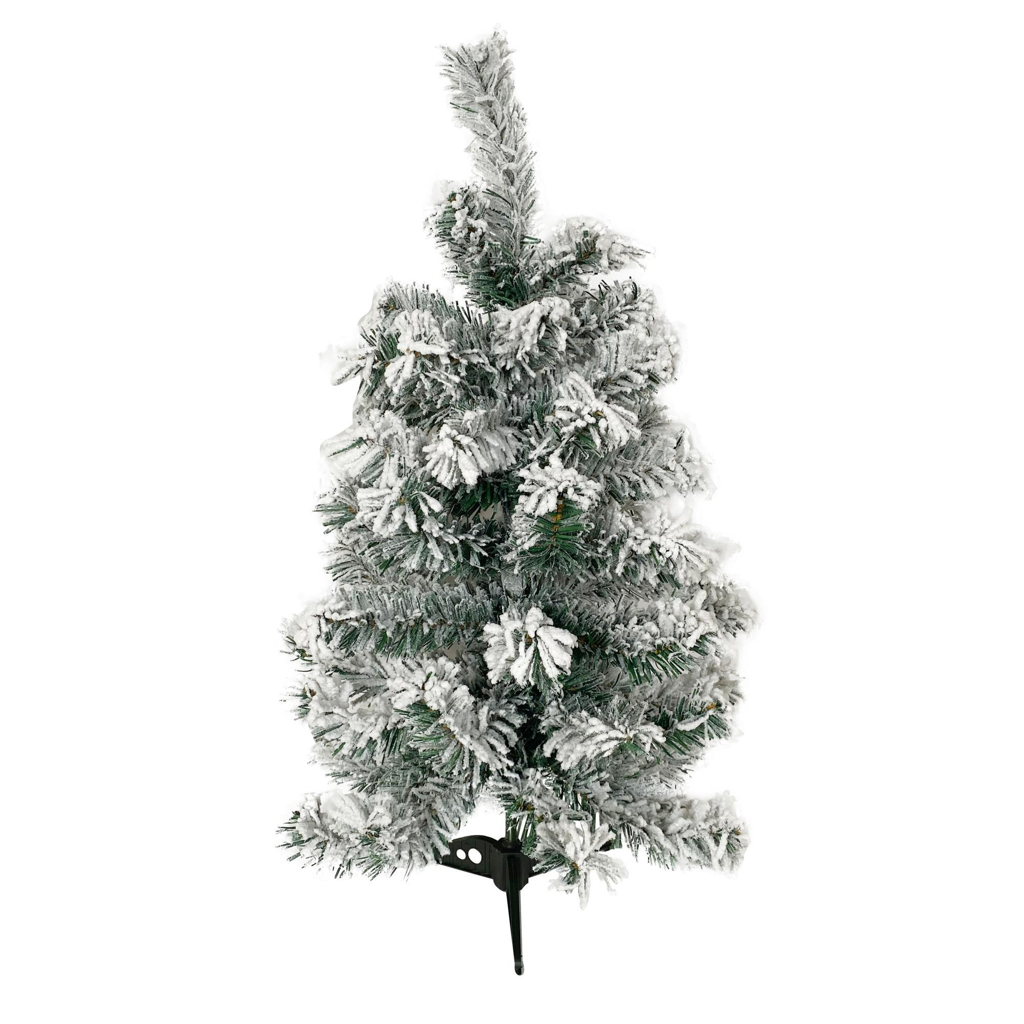 Árbol navideño nevado