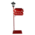 Poste decorativo con farol navideño