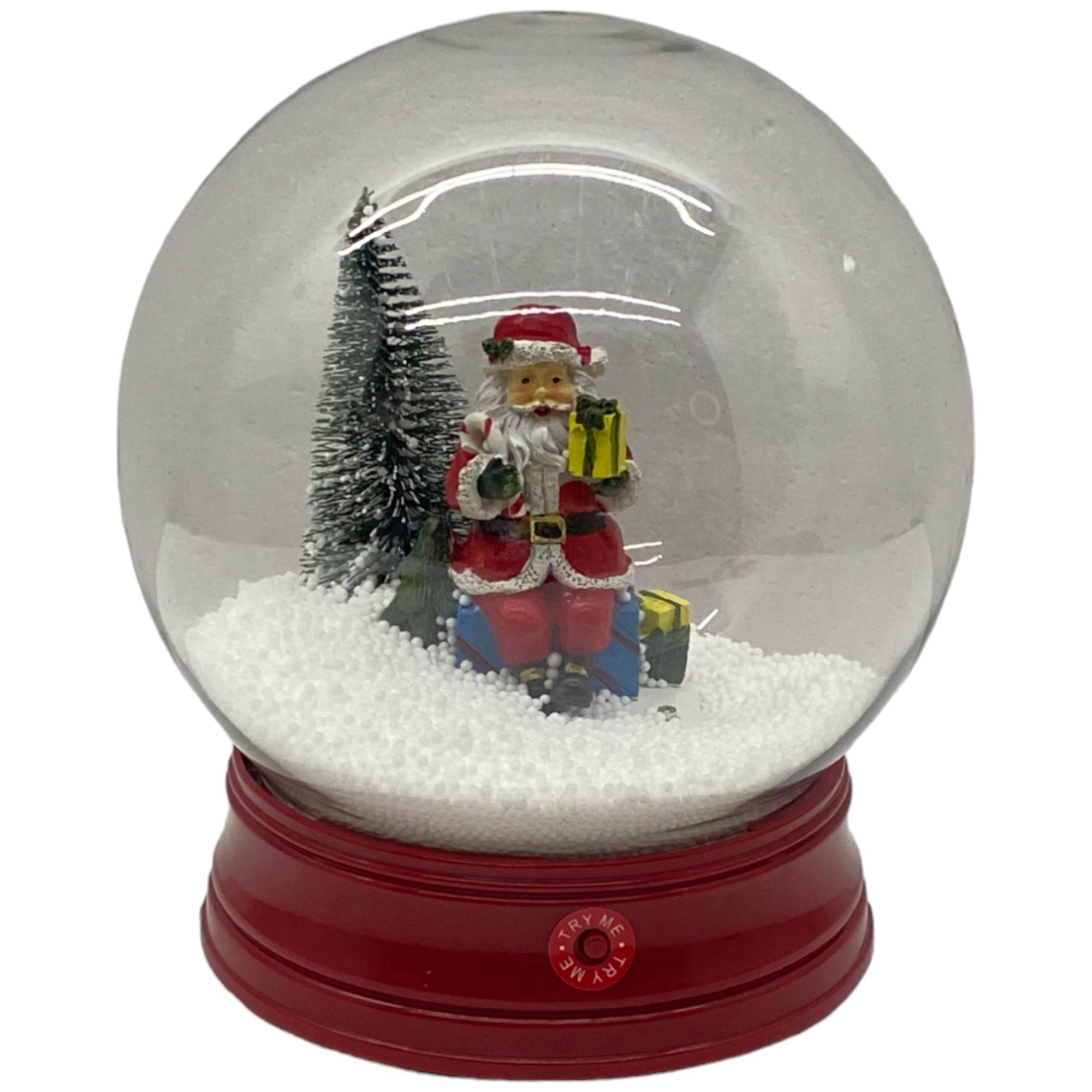 Bola de nieve Santa con pino