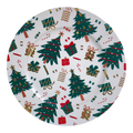 Plato Base redondo con árboles y regalos