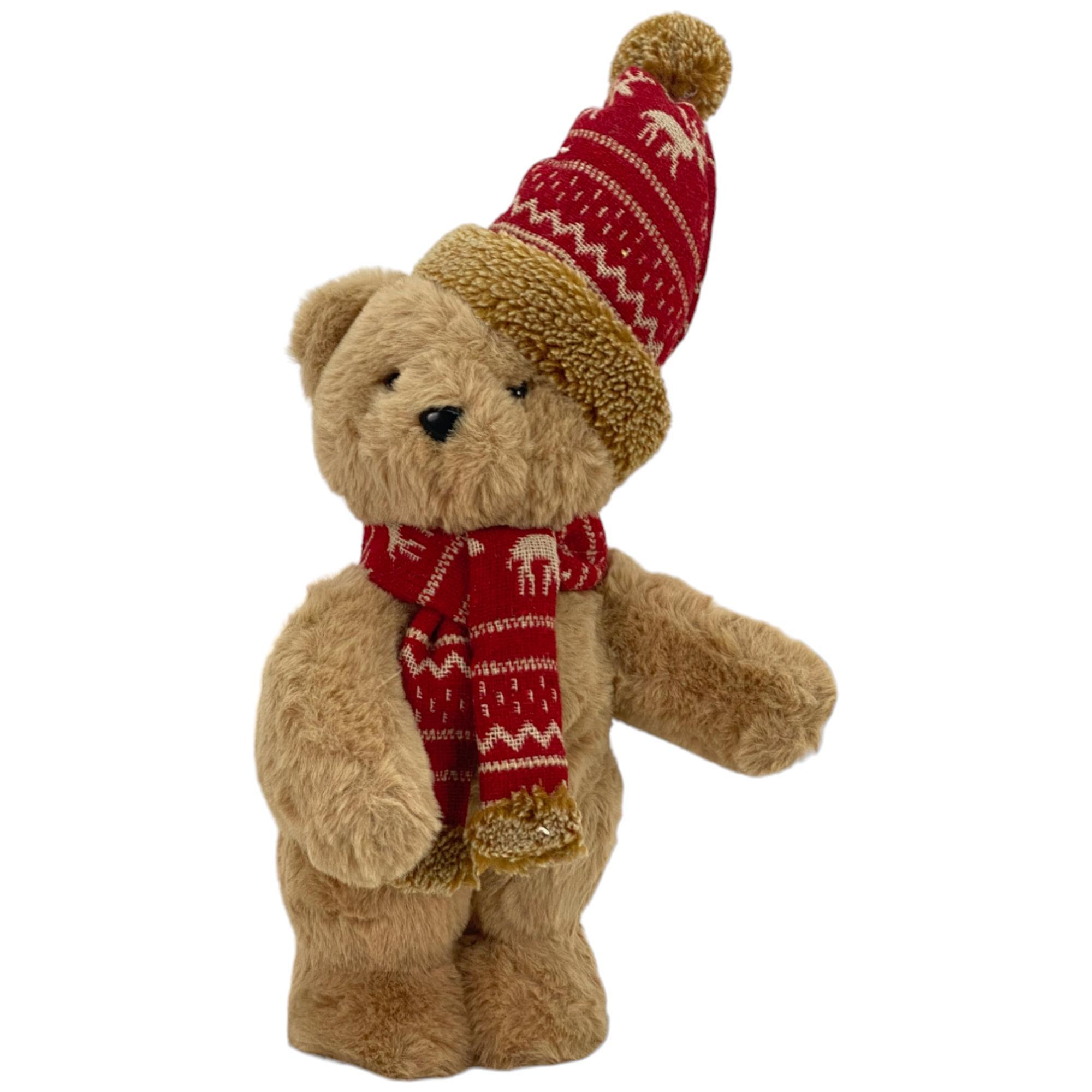 Figura oso marrón inclinado