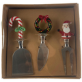 Set de cuchillos navideños con mango decorado