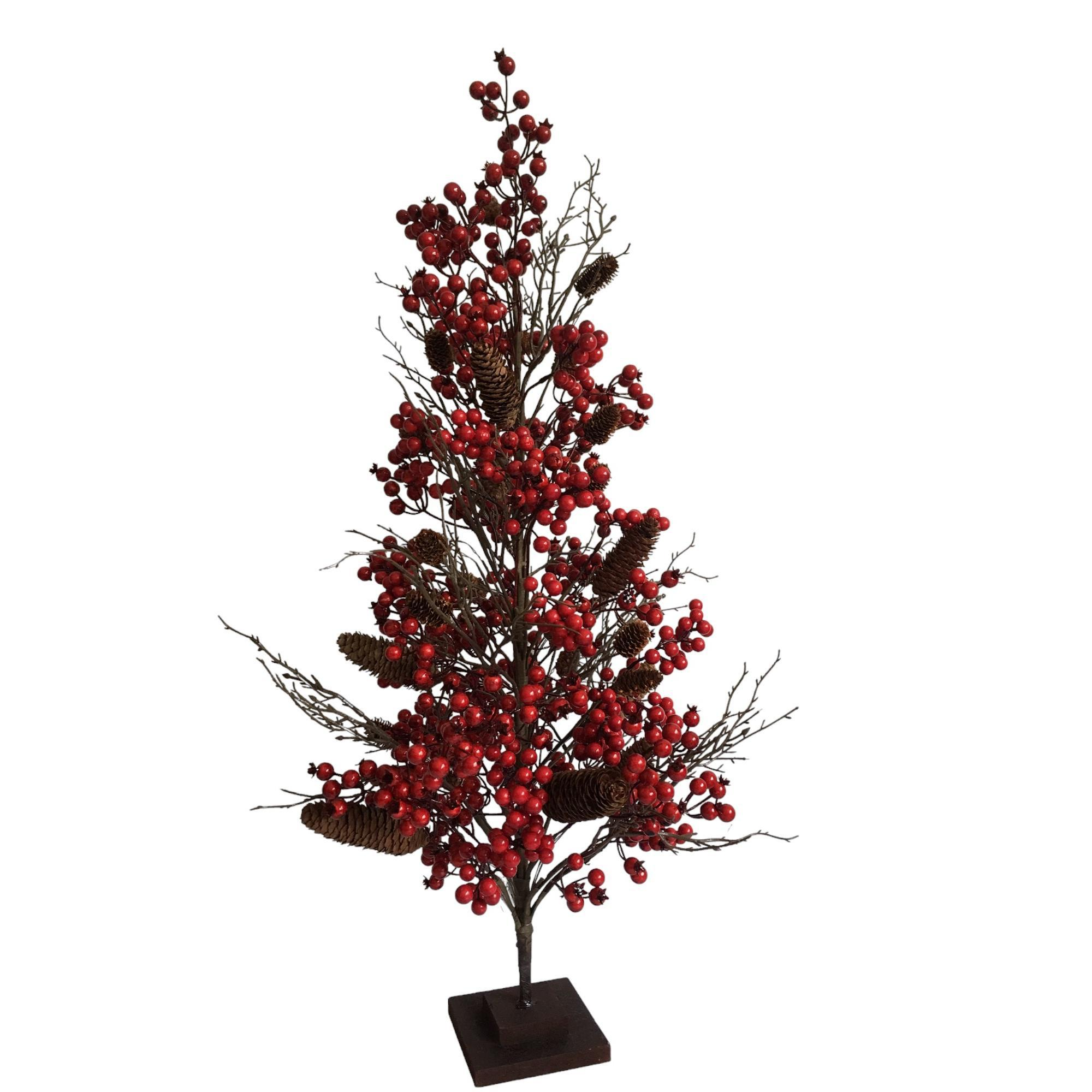 Arbolito navideño con frutos rojos