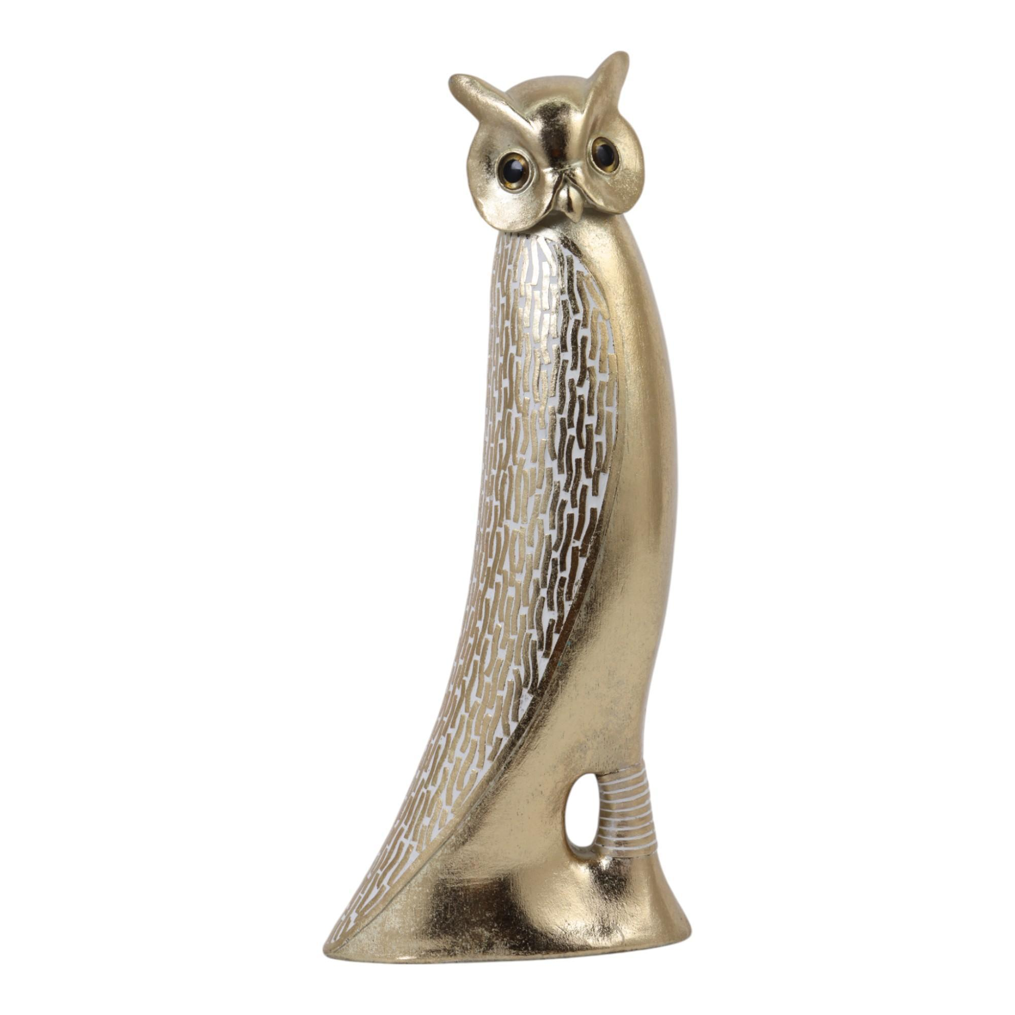 Búho decorativo dorado