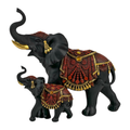 Elefantes madre e hijo decorativos