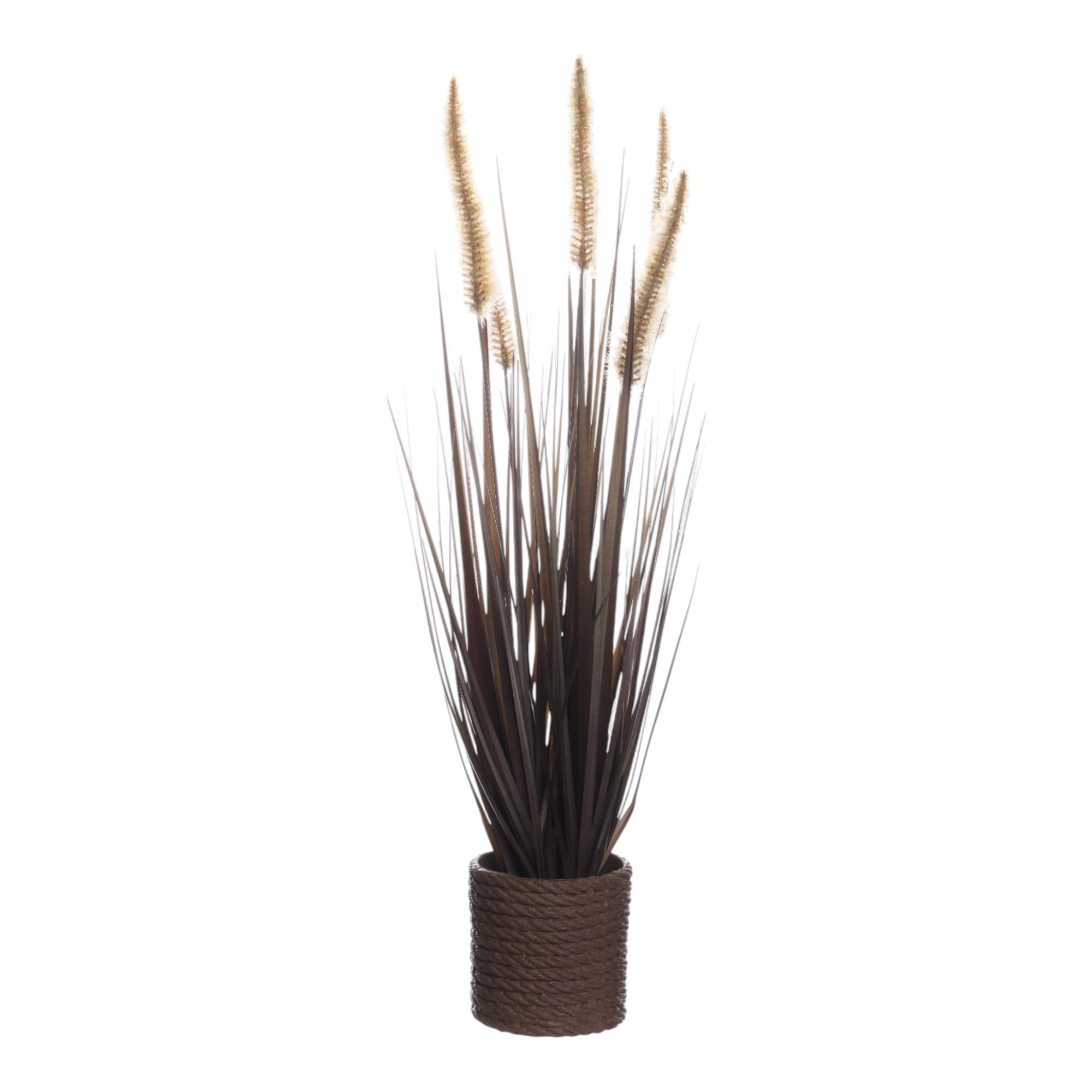 Planta artificial con espigas beige