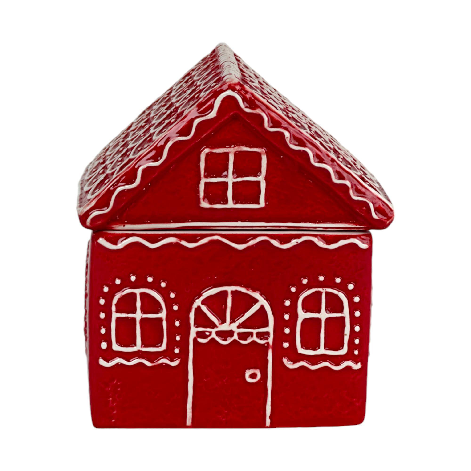 Casa navideña baja color rojo