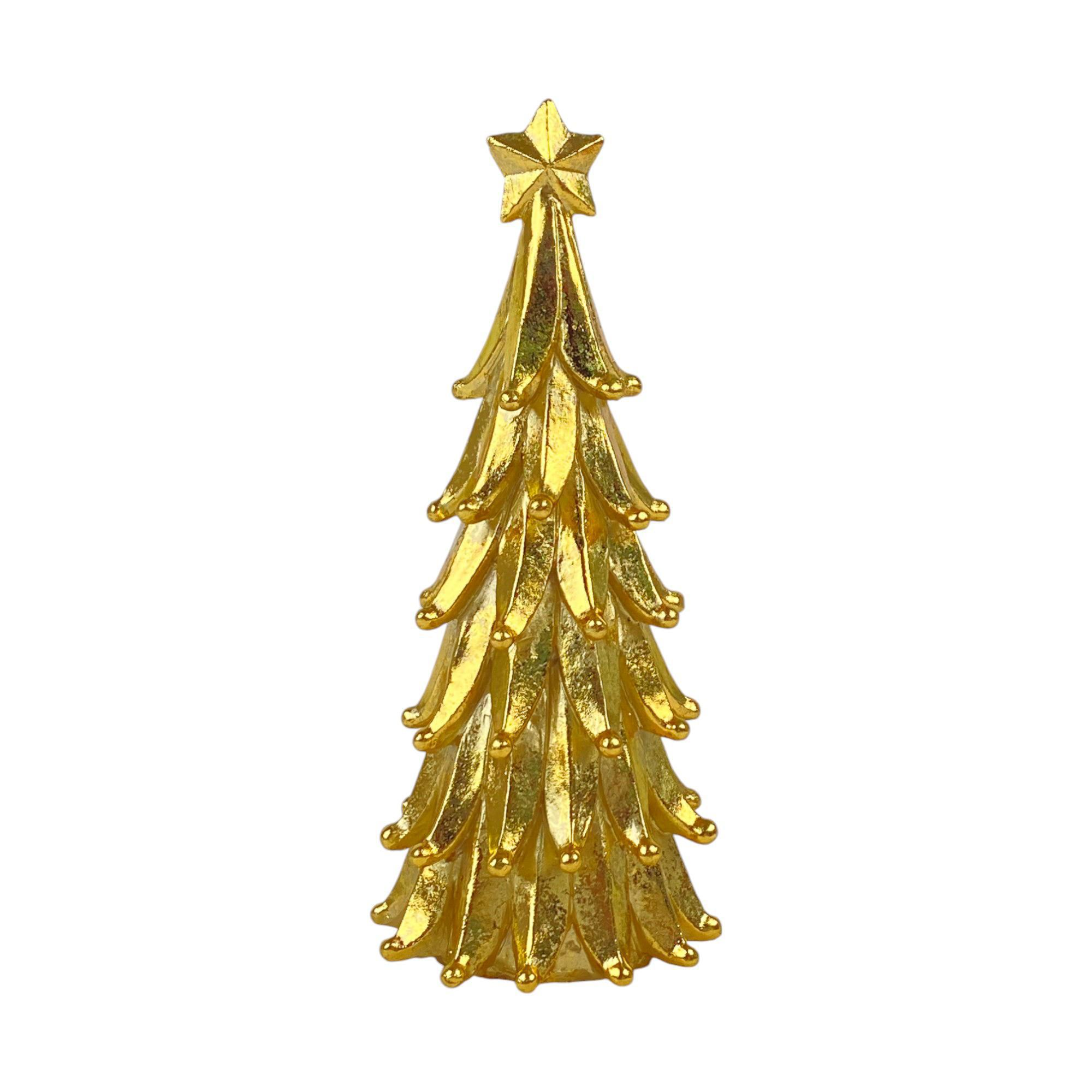 Árbol decorativo dorado con estrella