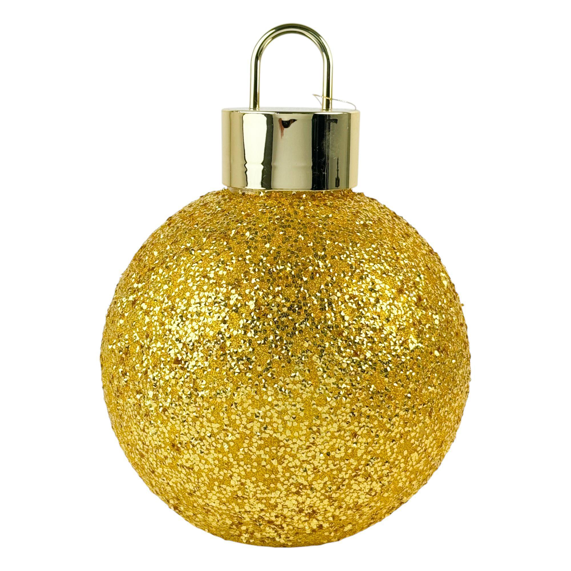 Esfera dorada brillante con glitter