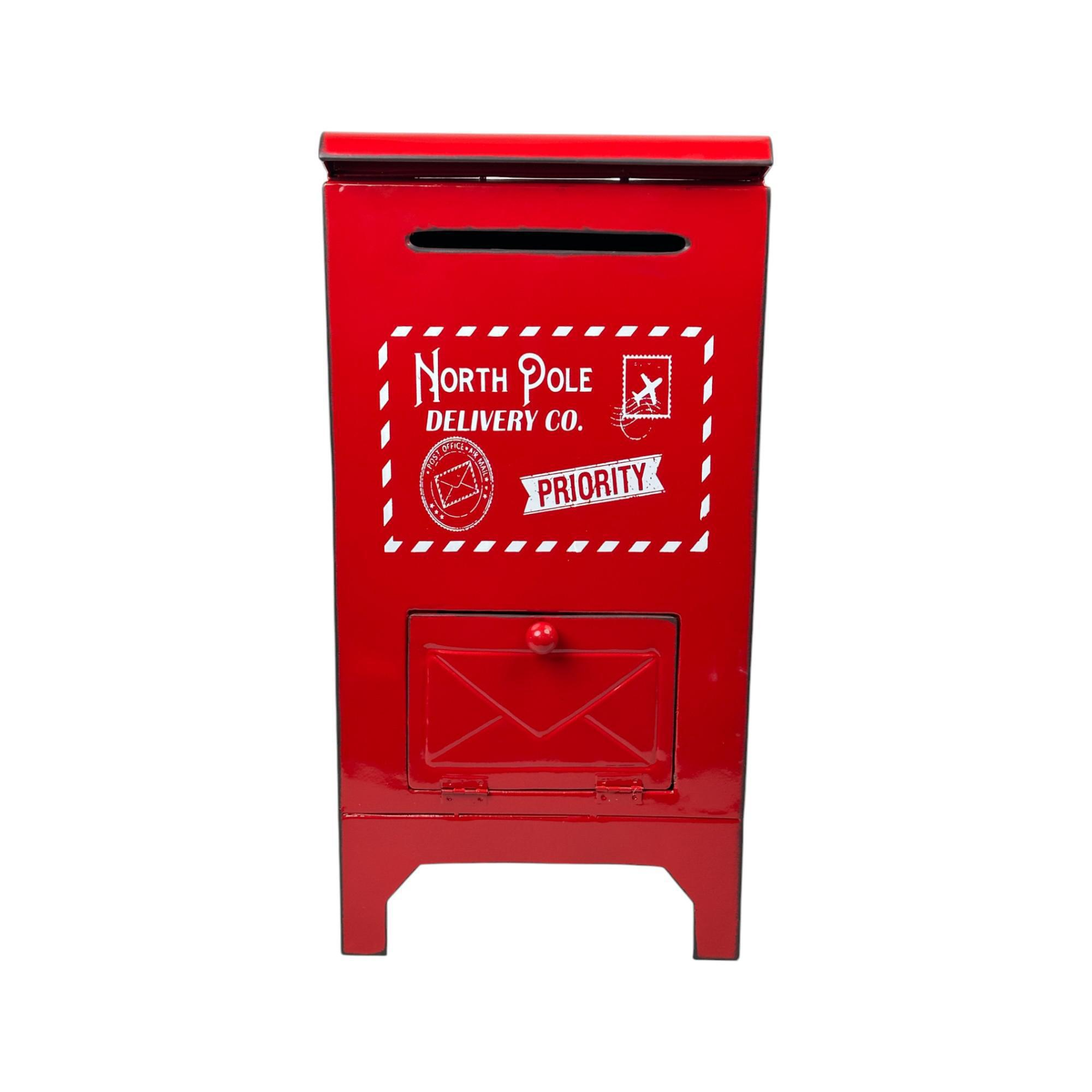 Buzón navideño rojo