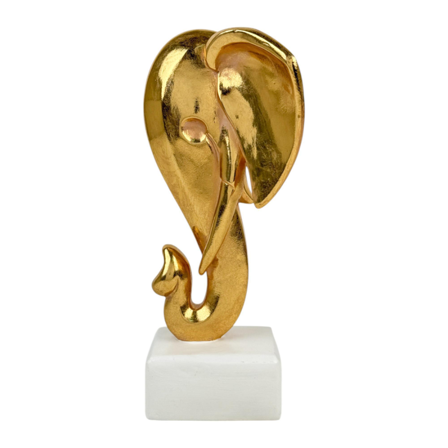Escultura elefante dorado moderno