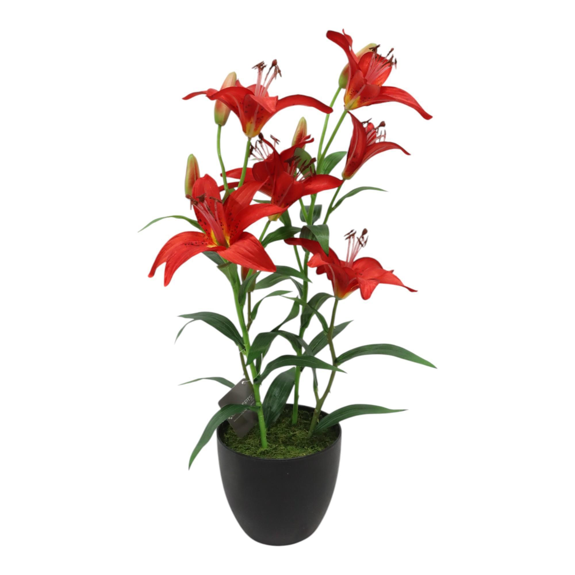Planta artificial lirio rojo