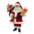 Santa Claus con saco de juguetes y oso de peluche