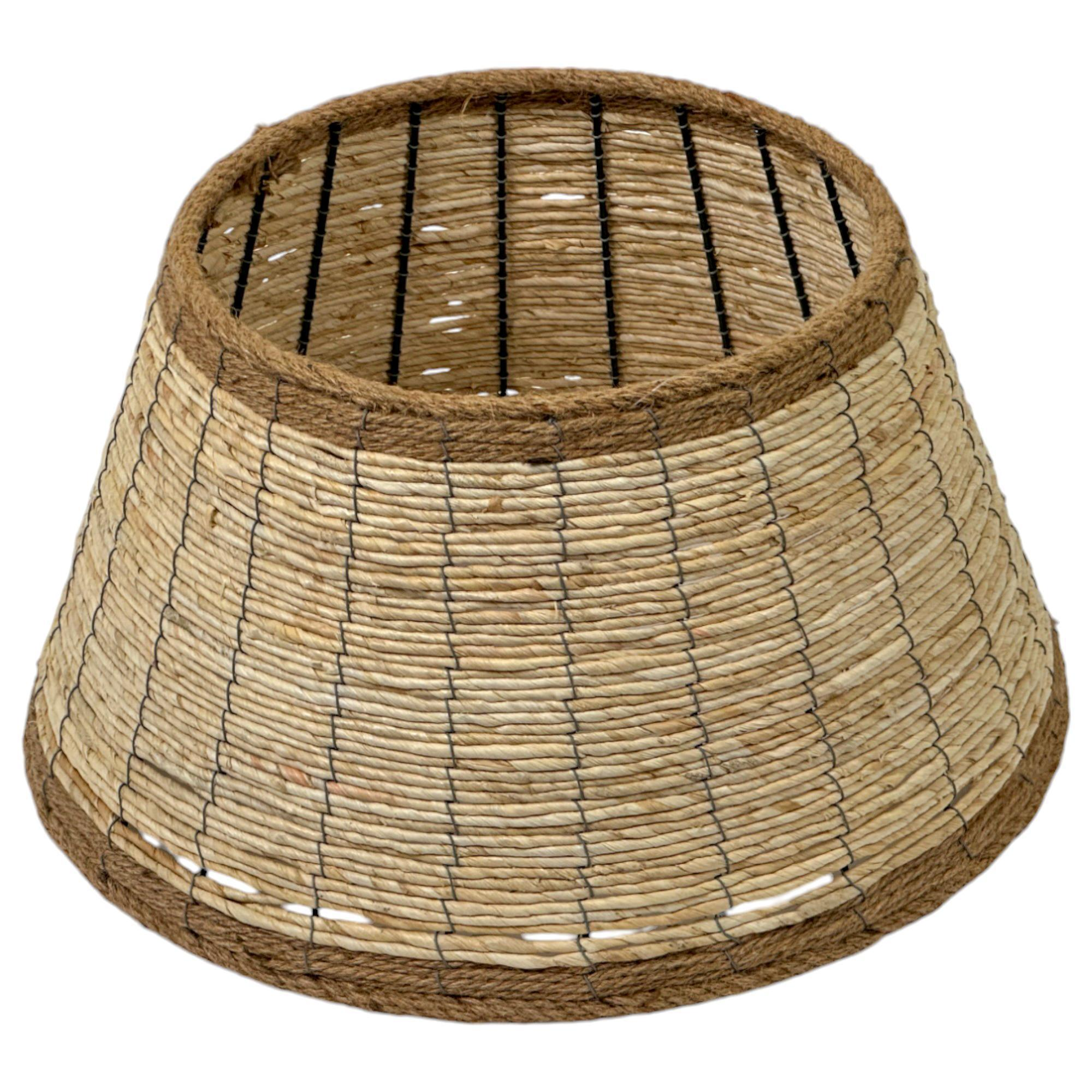 Base de árbol en fibra natural cuadriculada