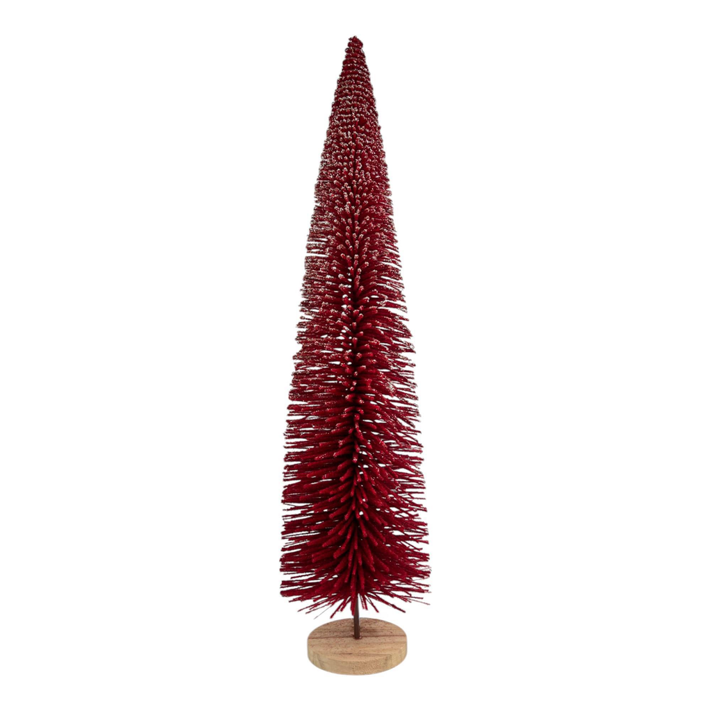 Árbol cónico rojo navideño