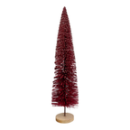 Árbol cónico rojo navideño