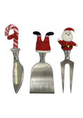 Set de cuchillos decorativos con Santa y bastón