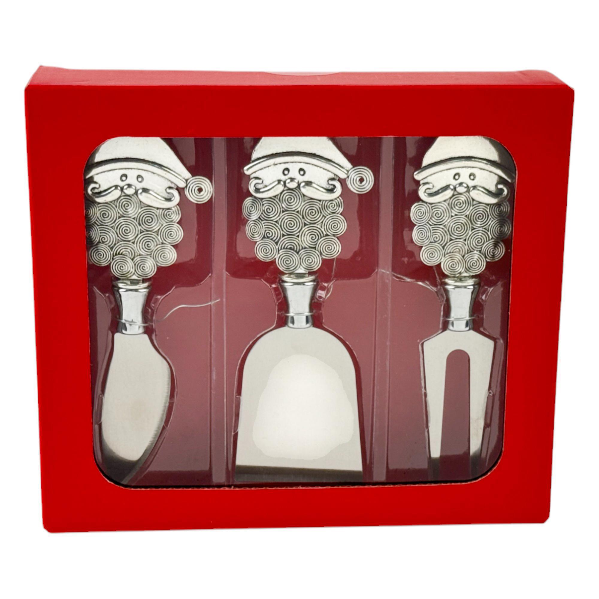 Set de cuchillos con renos en caja roja