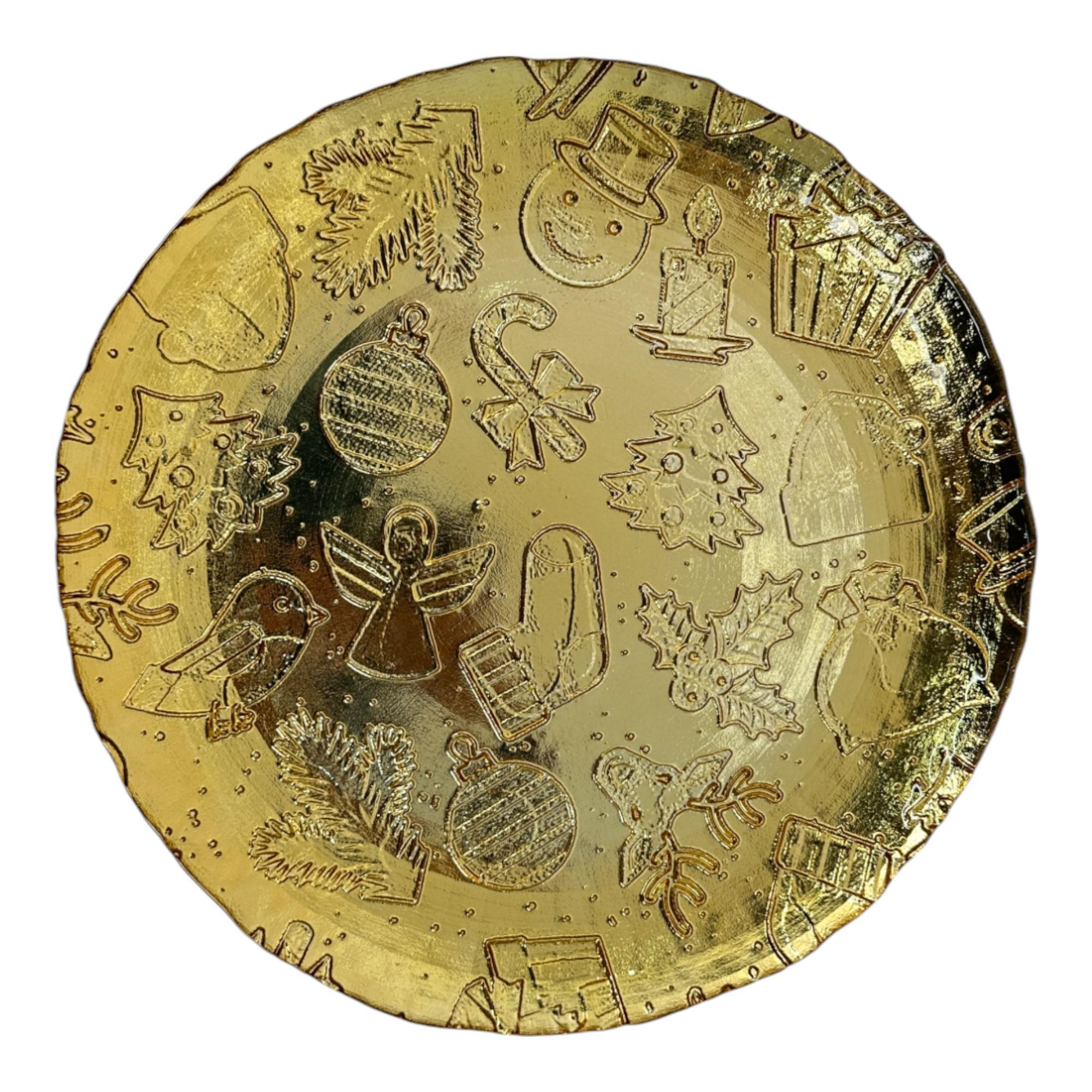 Plato decorativo dorado