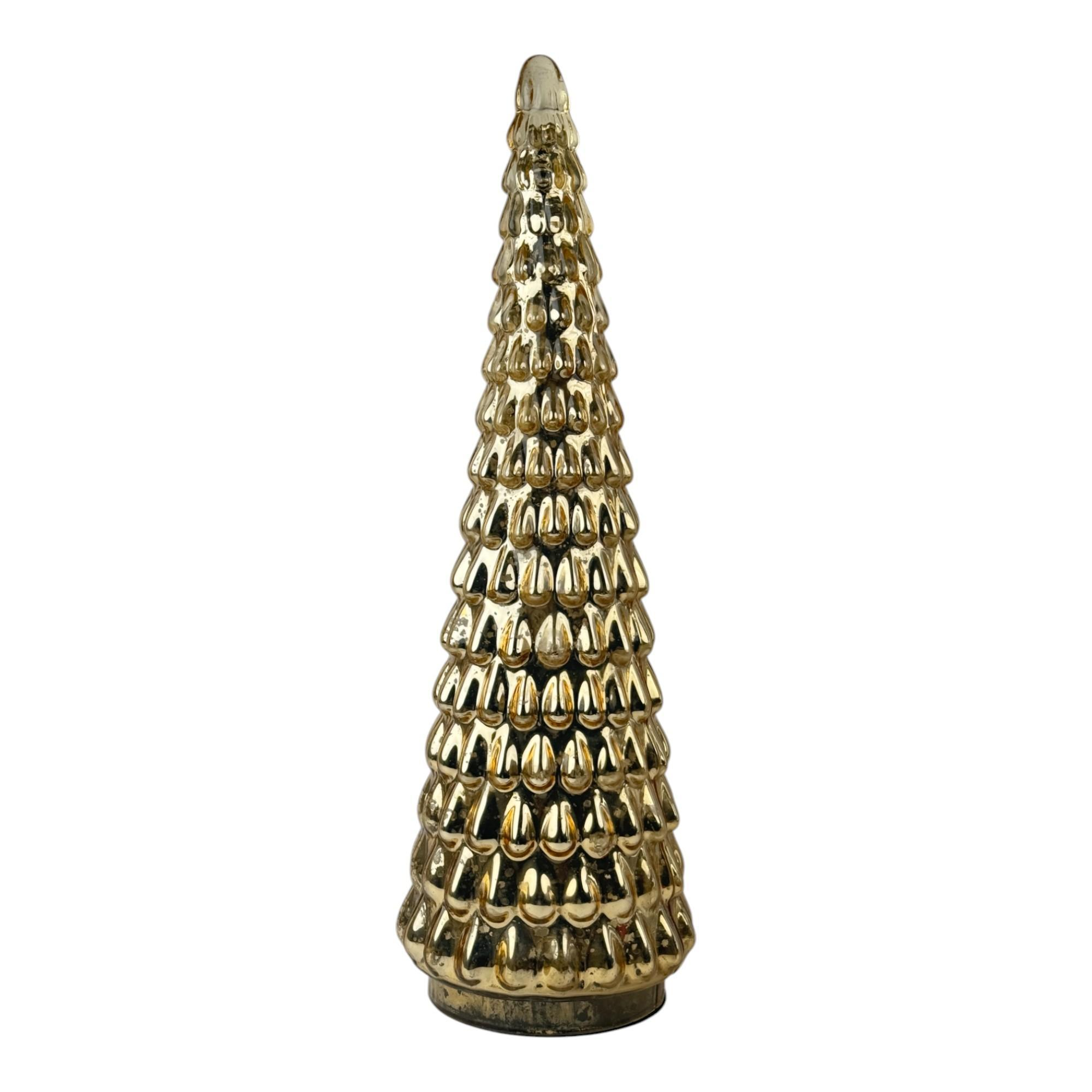 Árbol cónico dorado texturizado