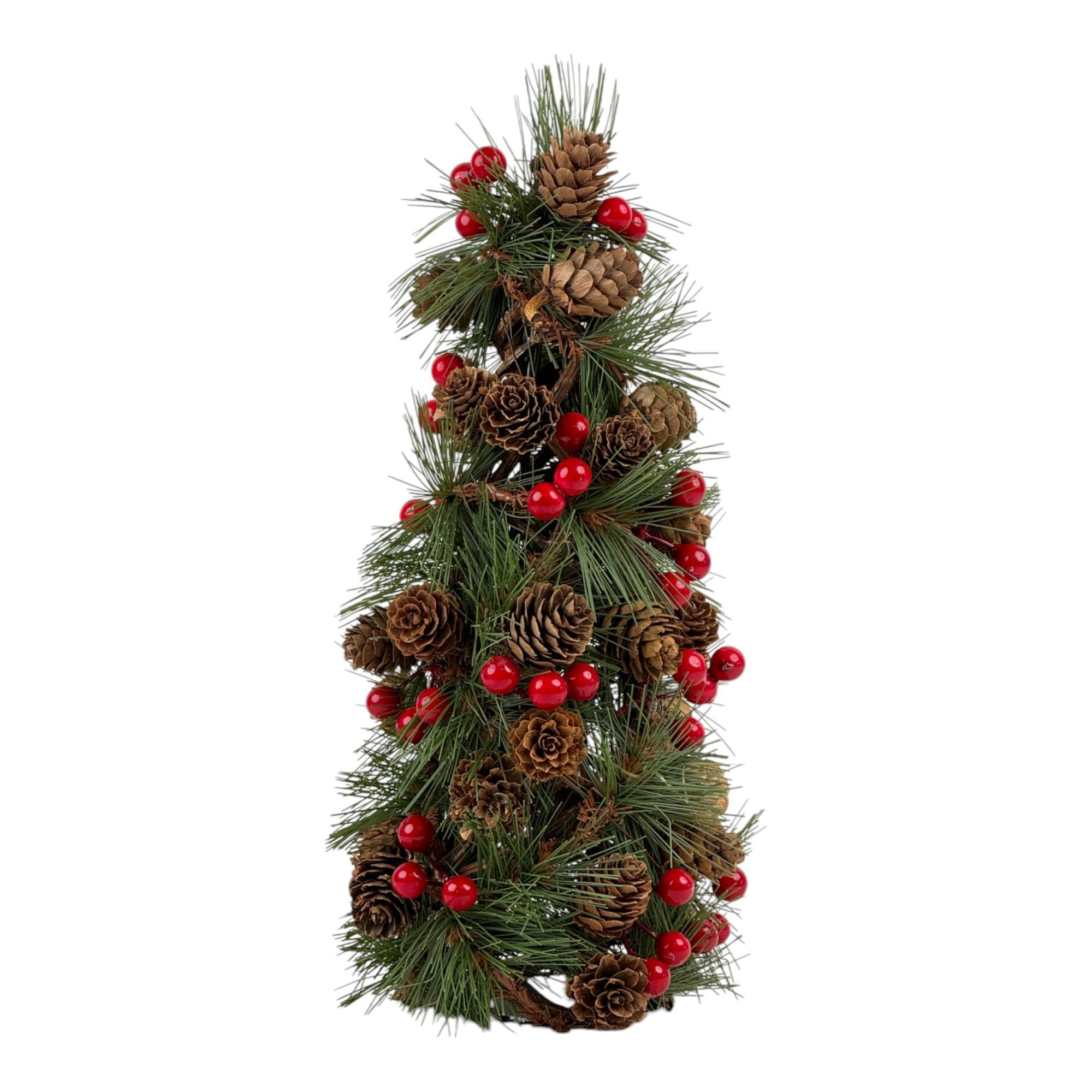 Ábol navideño cónico decorado