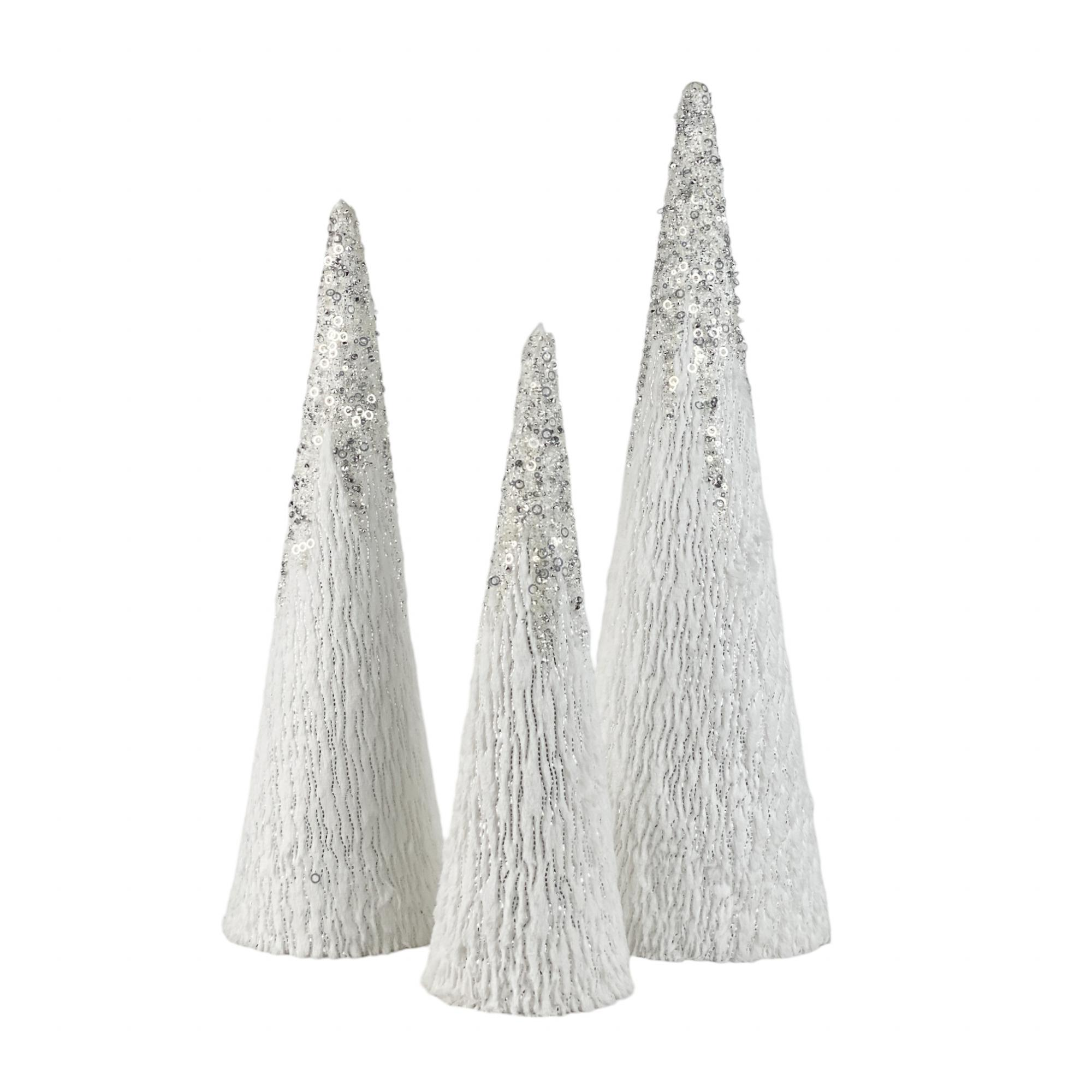 Set De Conos decorativos nevados