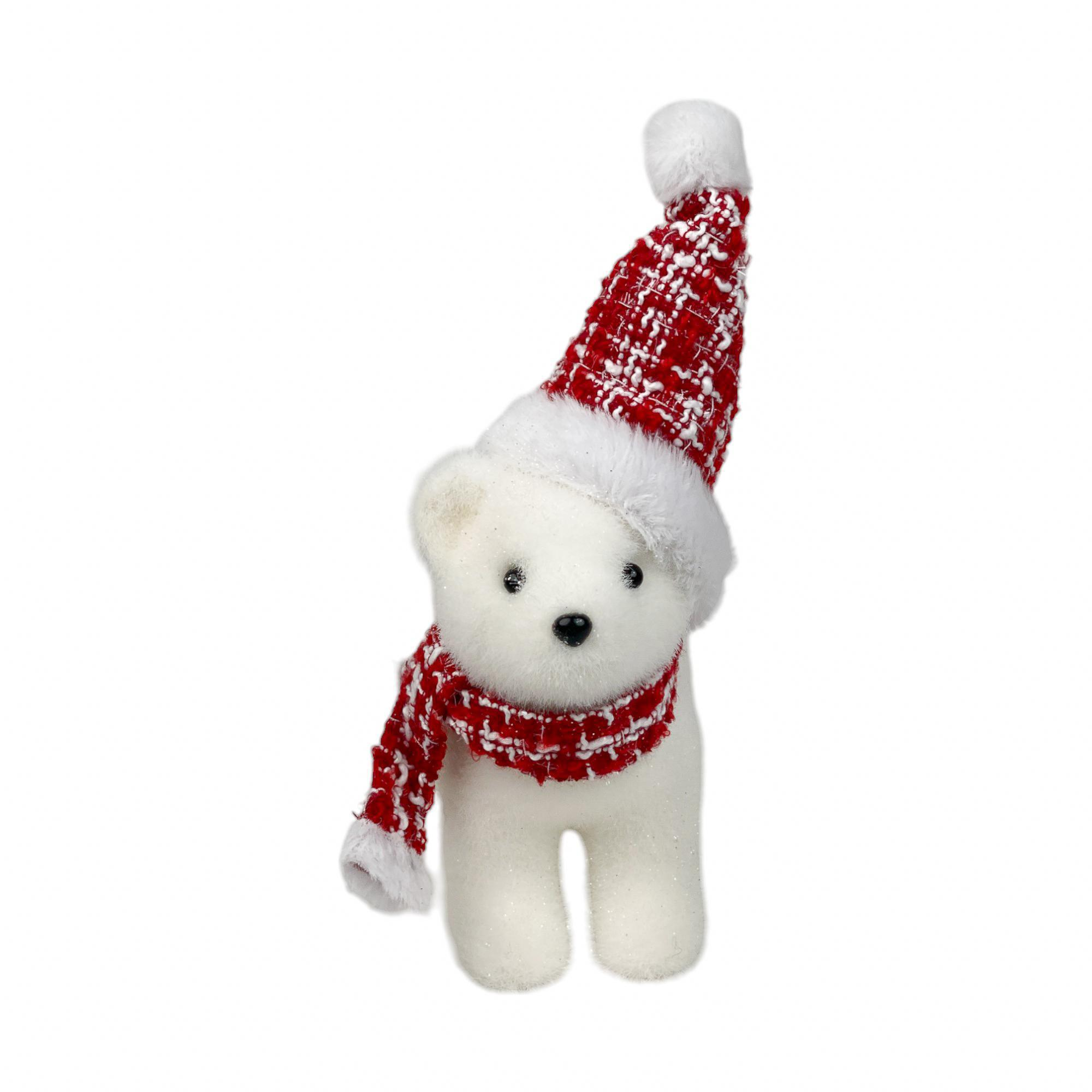 Osito polar con gorro navideño