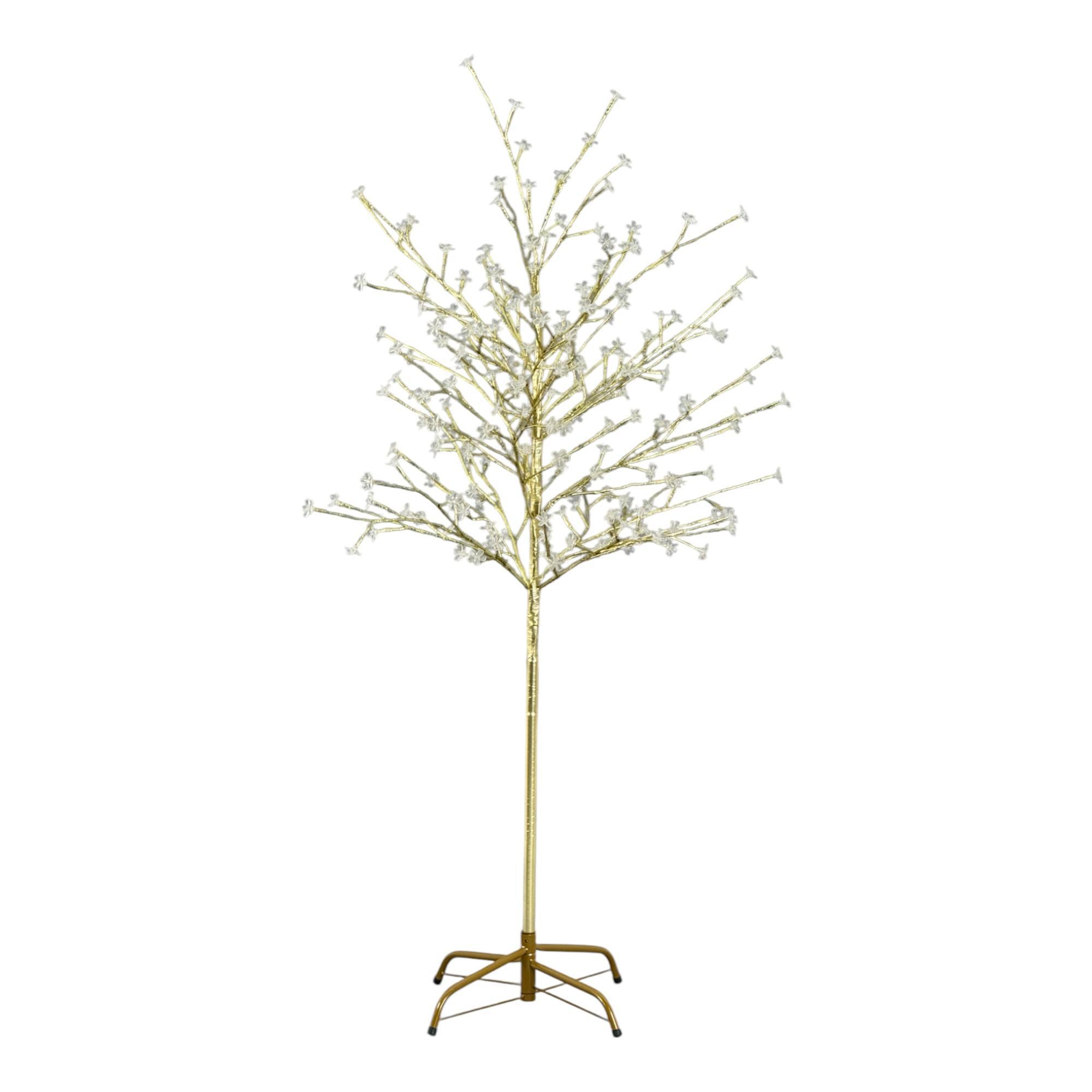 Árbol dorado con luz