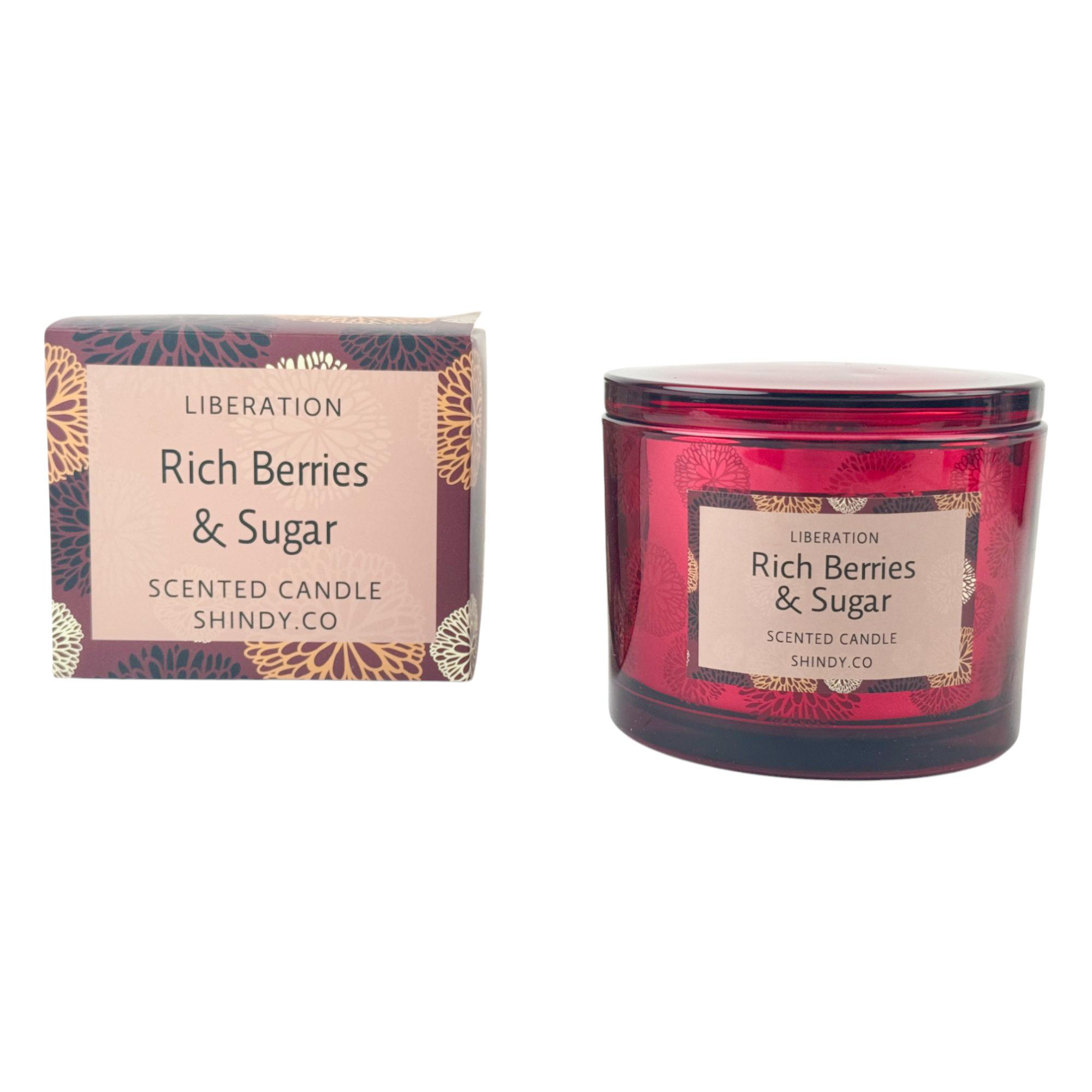 Vela aromática frasco rojo ancho